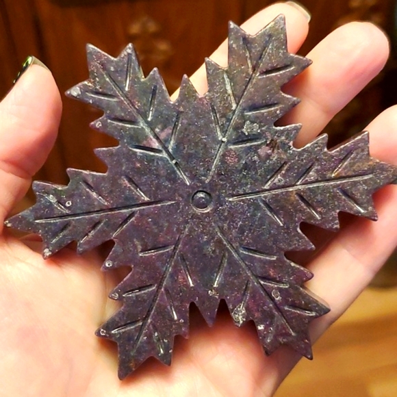 Set of Four Ocean Jasper Snowflakes ❄️❄️❄️❄️ - Picture 4 of 7